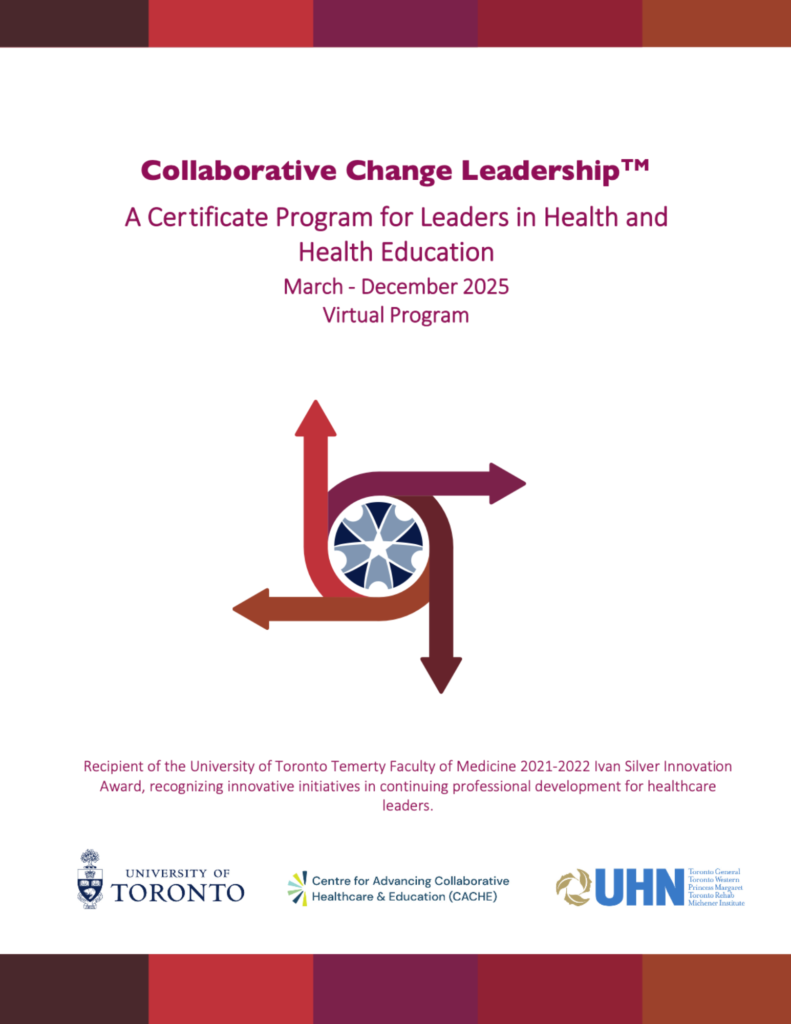 Collaborative Change Leadership program brochure cover.